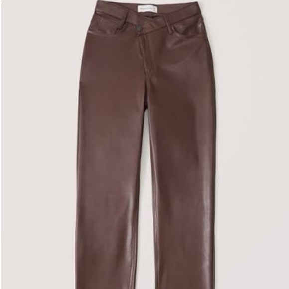 Abercrombie & Fitch Pants - Vegan Leather Dad Pants